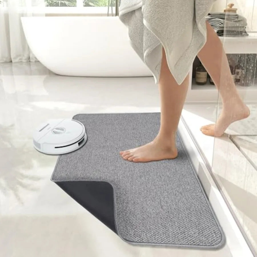 Quick Dry Machine Washable Non Slip Rubber Bathroom Bath Mat