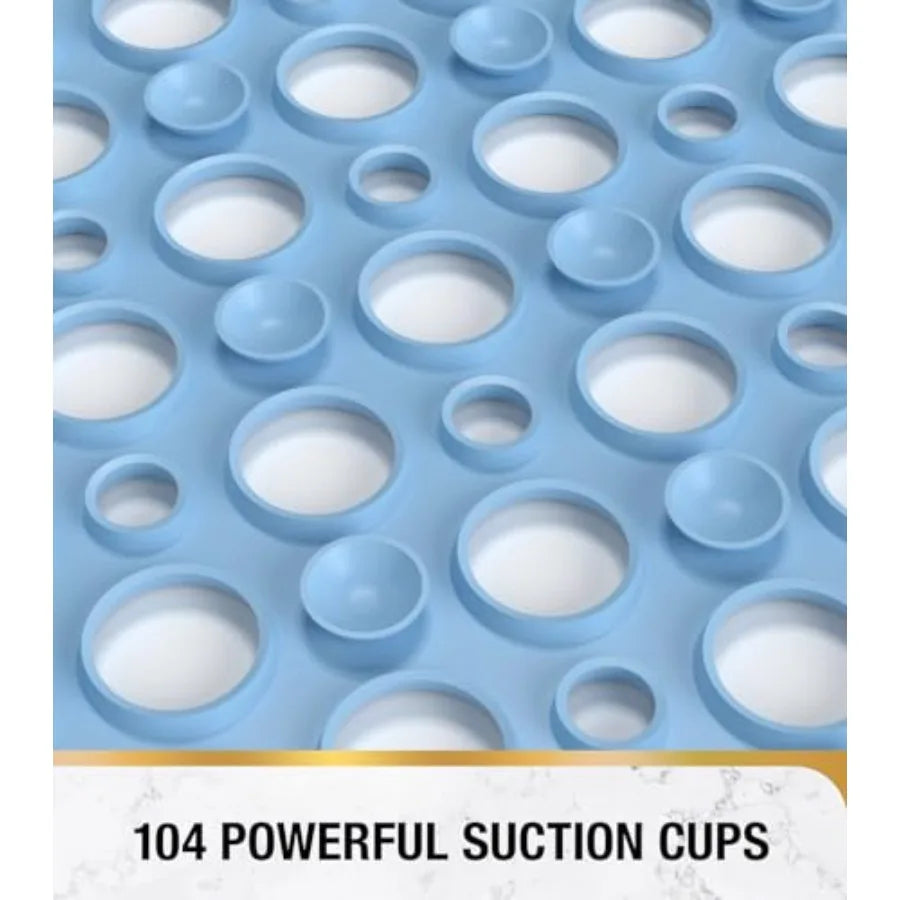 Non Slip Bathtub Mat With Suction Cups And Fast Drainage