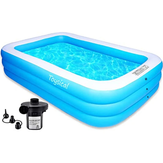 Durable Adult Inflatable Pool Float With Pump Includes Patches