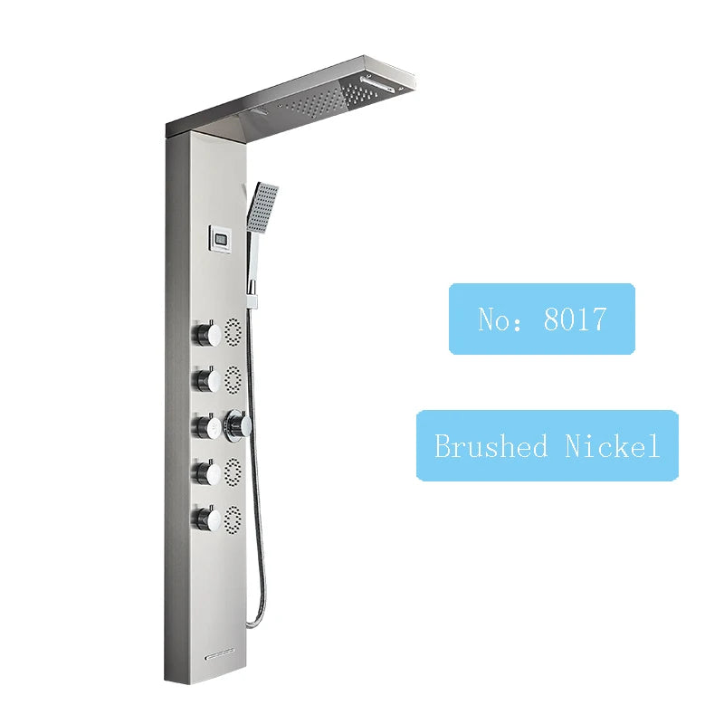 Shinesia LED Shower Panel With Rainfall And Massage Jets