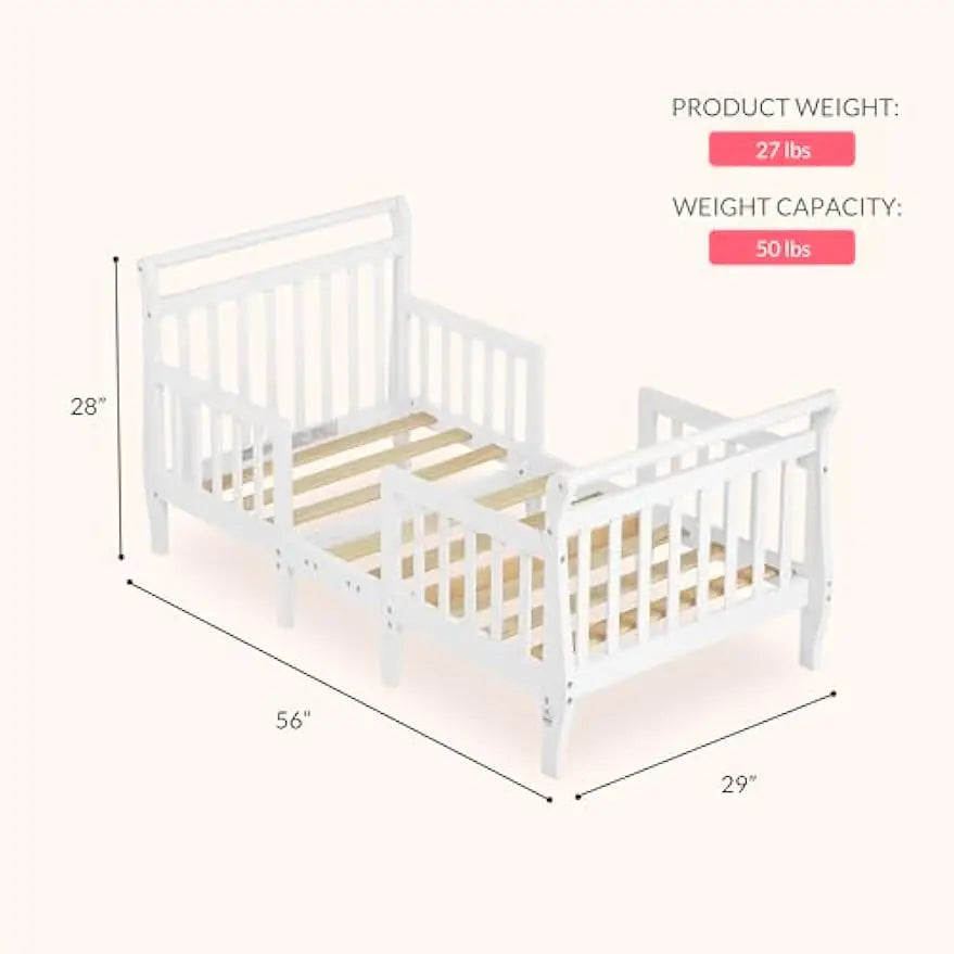 3-In-1 Convertible Toddler Bed With Safety Rails For Comfort