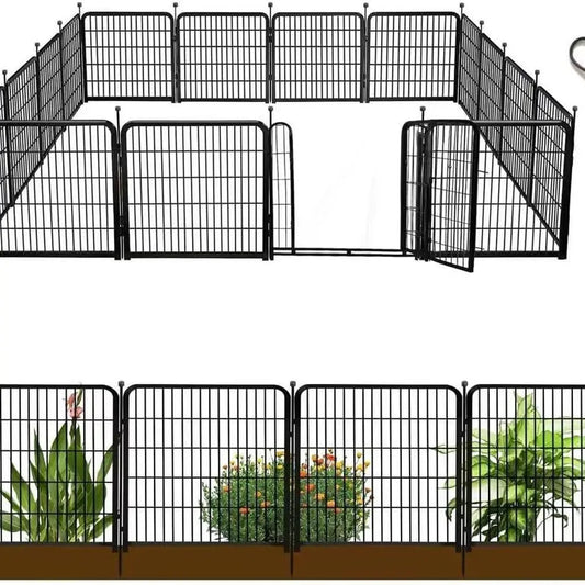 Animal Barrier Fence Garden Gate Durable Metal Construction