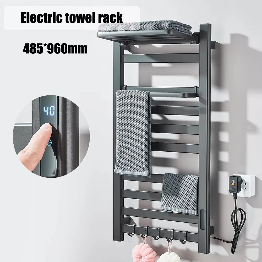 Onyzpily Electric Heated Towel Rack With Digital Thermostat