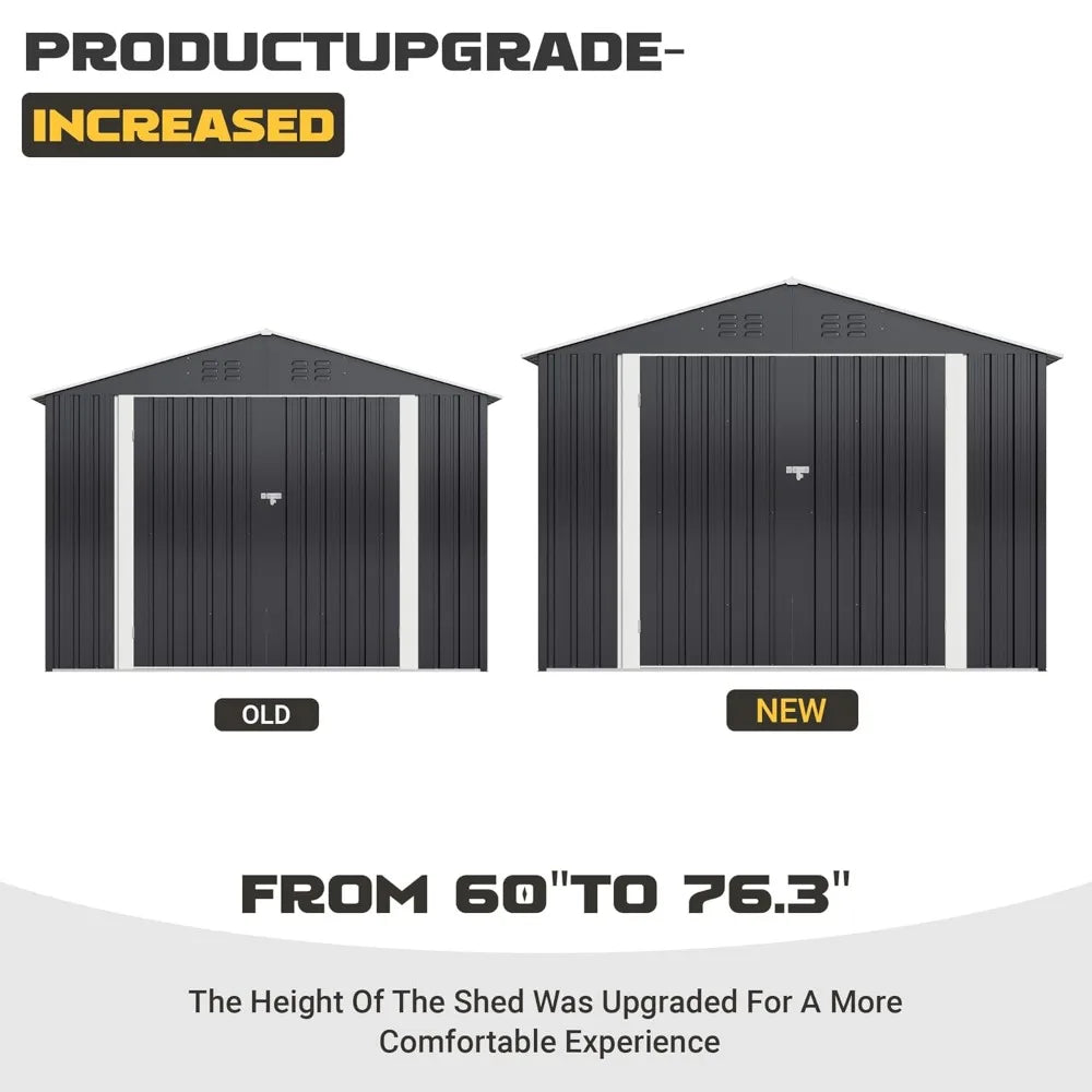 Metal Outdoor Storage Shed for Backyard Organization