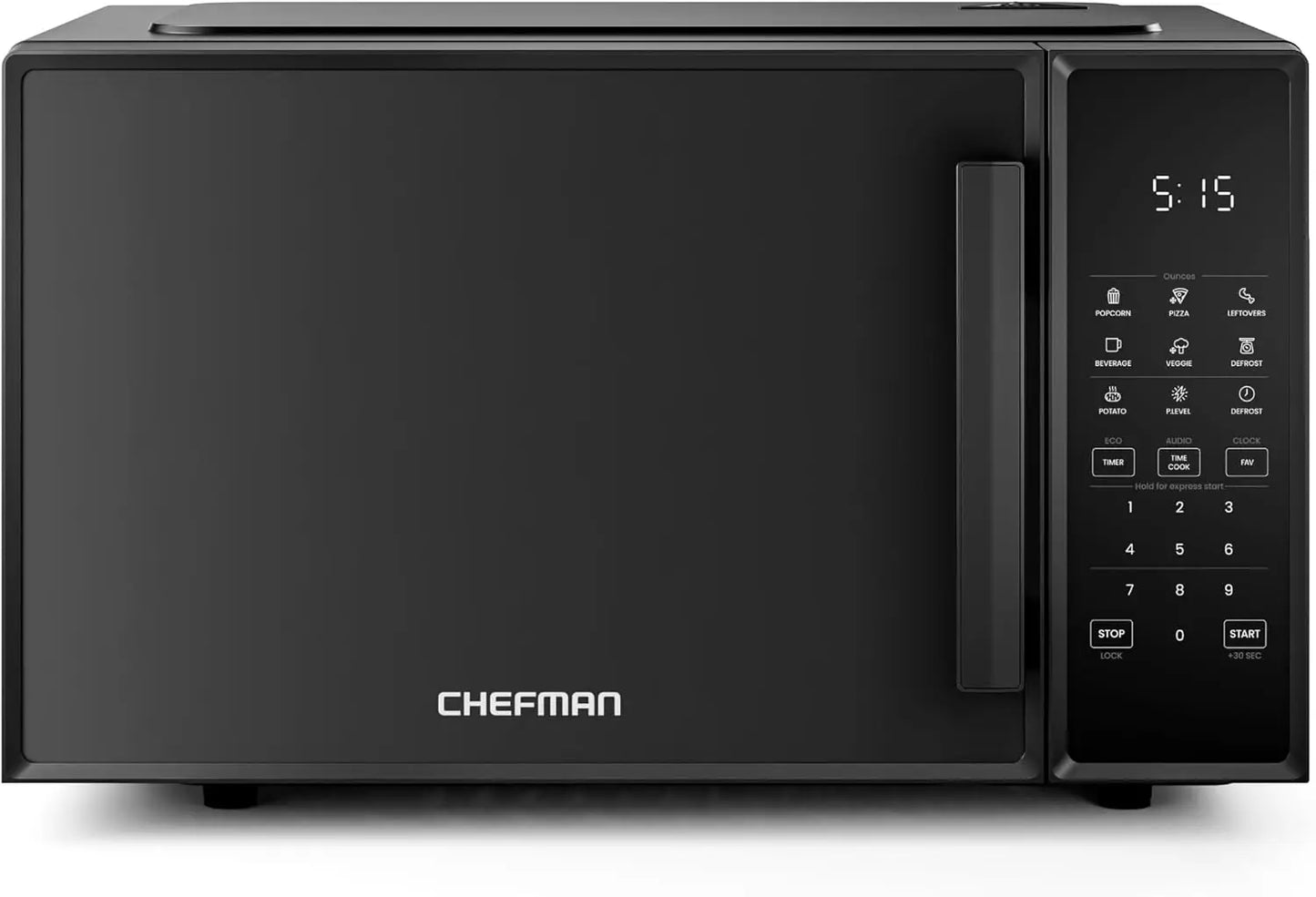 Compact 900W Microwave with 6 Presets, Eco Mode, Child Lock & Mute