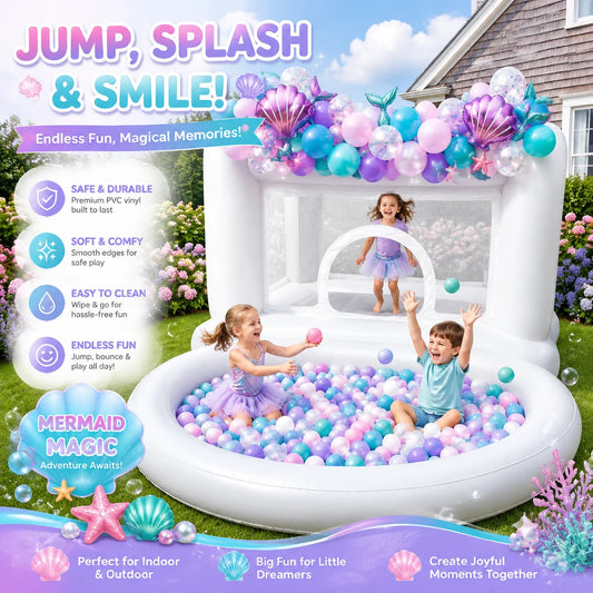 Inflatable Bounce House With Ball Pit For Toddlers