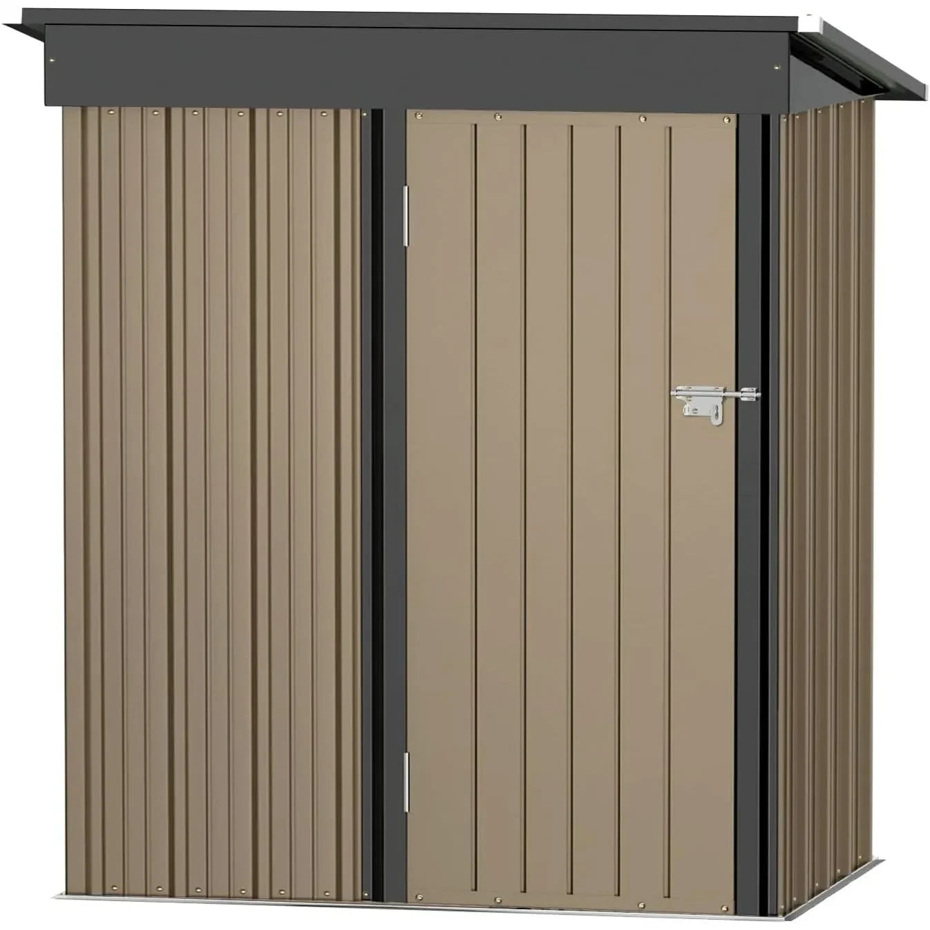 Metal Outdoor Storage Shed With Lockable Door Waterproof Tool Shed