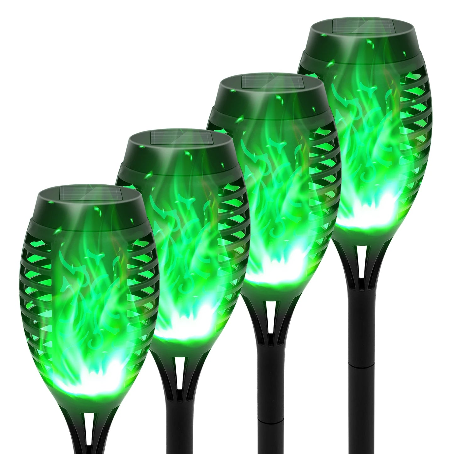 Solar Flame Torch Led Lights for Outdoor Lawn Pathway Decoration