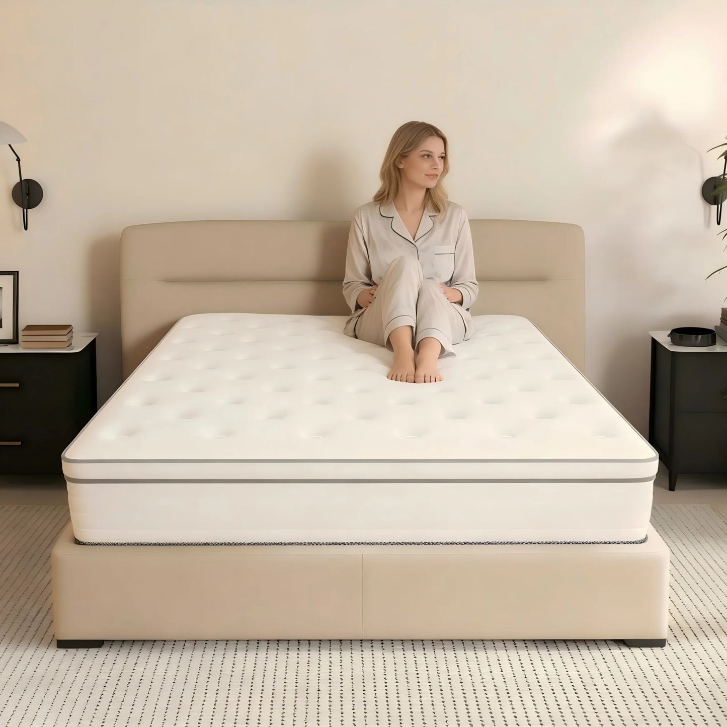 Madevos Hybrid Mattress in a Box with Memory Foam Support