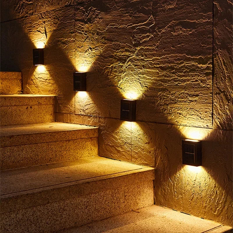 AlliLit Solar LED Wall Lights Outdoor Waterproof Garden