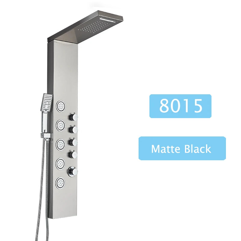 Shinesia LED Shower Panel With Rainfall And Massage Jets