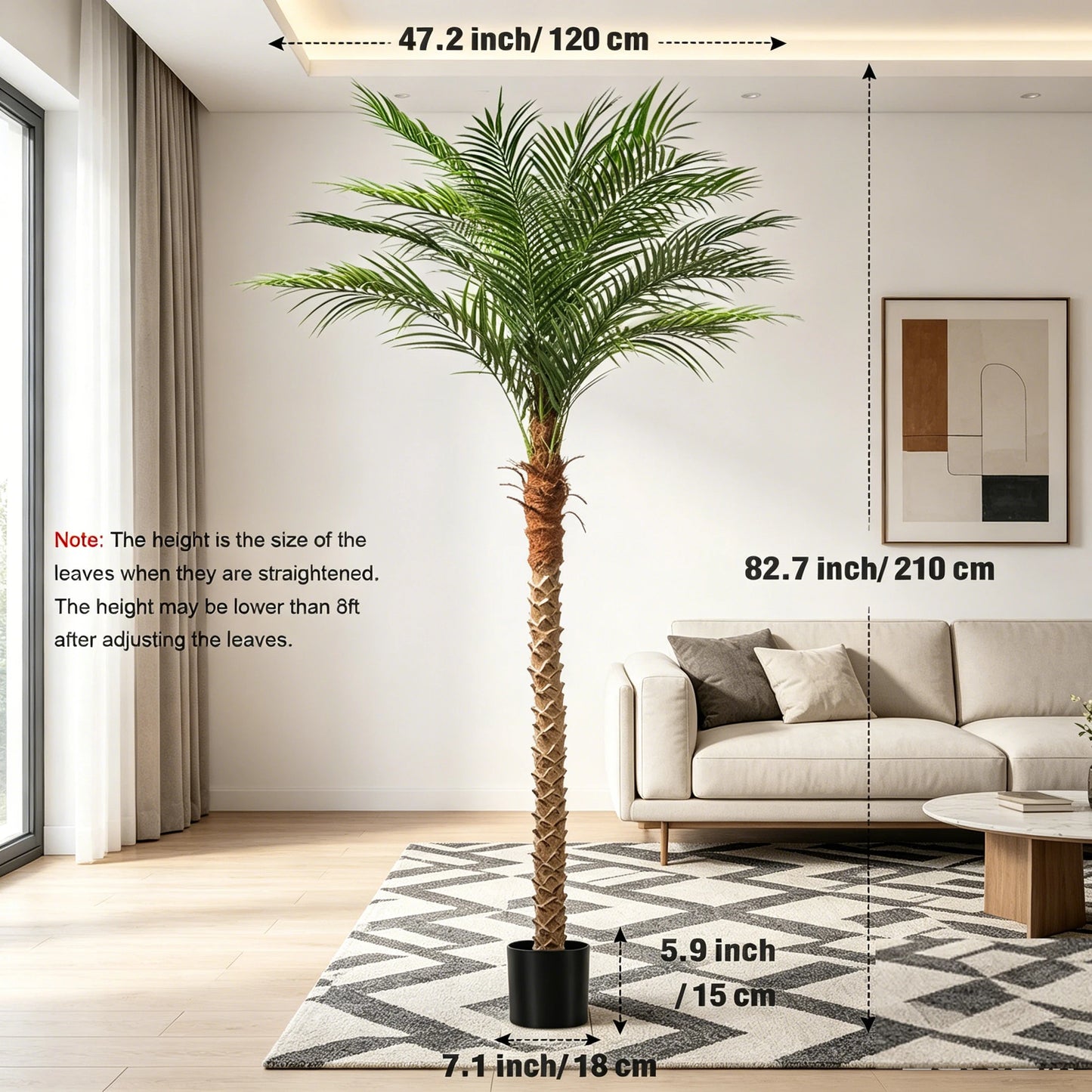 Artificial Palm Tree for Home and Office Decor Indoor Outdoor