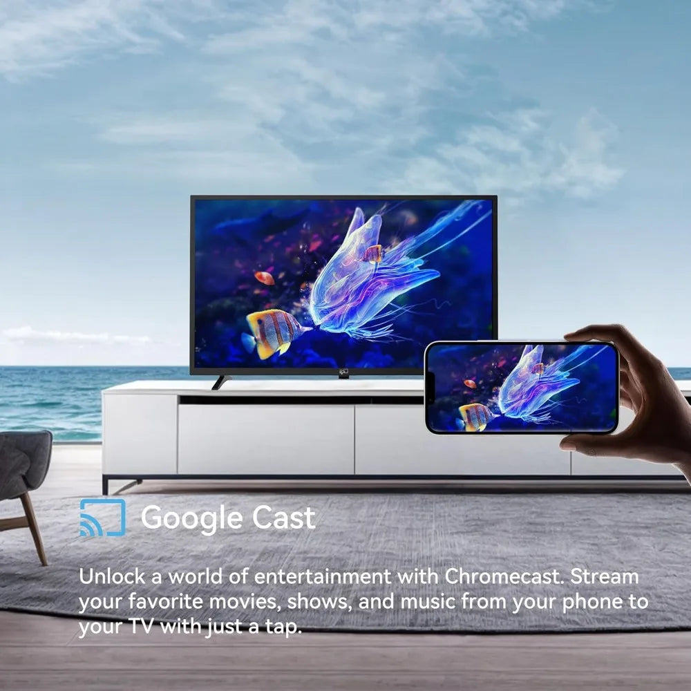 XMSJ Android Smart TV HDR 10 With Google Play Cast