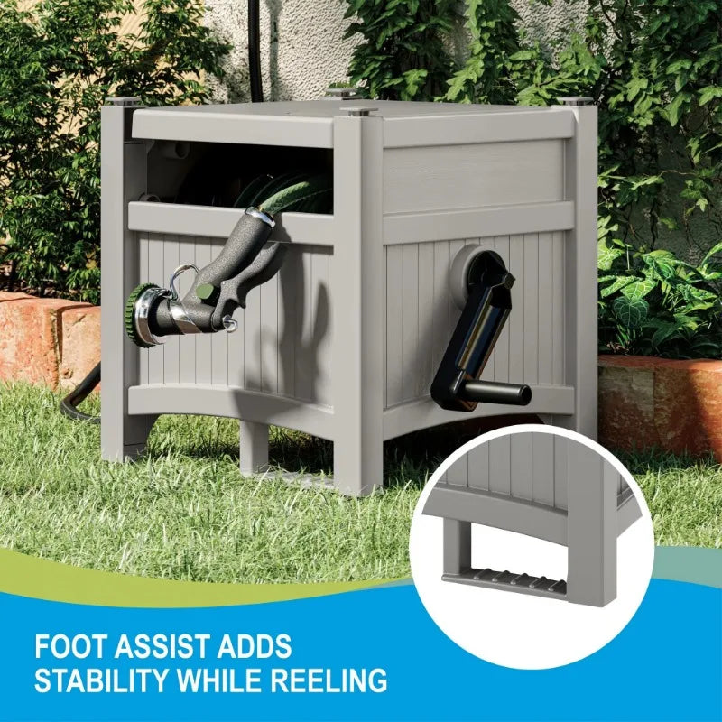 Suncast 100 ft. Hose Hideaway Hose Reel, Gray