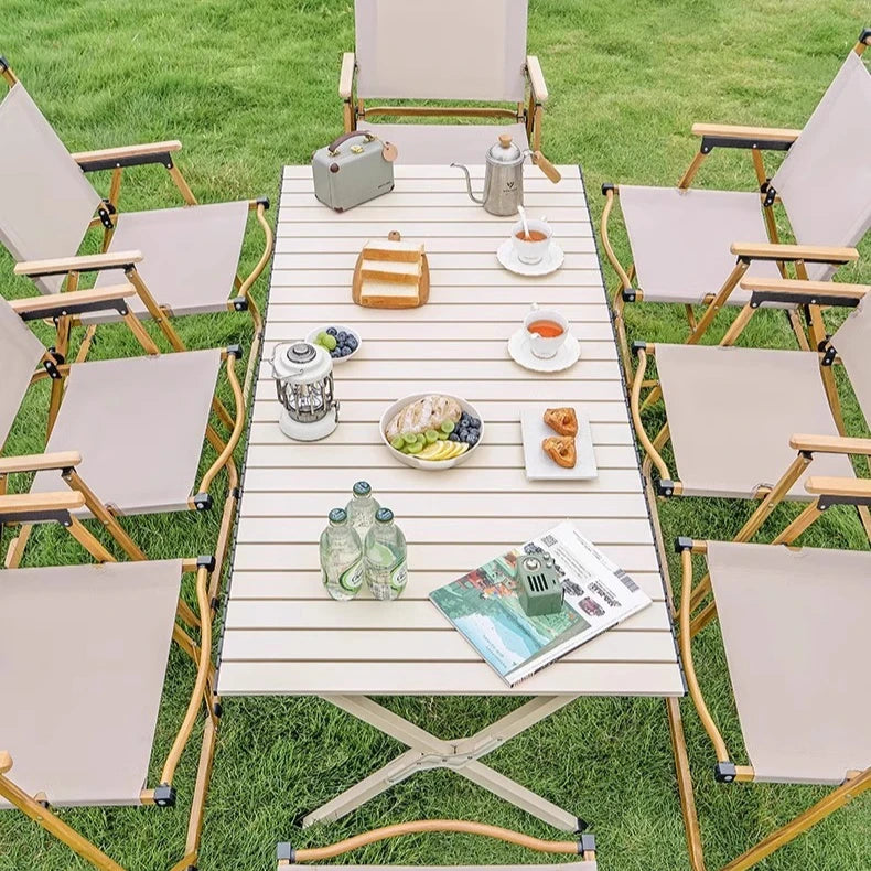 MDUG Outdoor Dining Table Set Foldable Waterproof Patio Garden Furniture