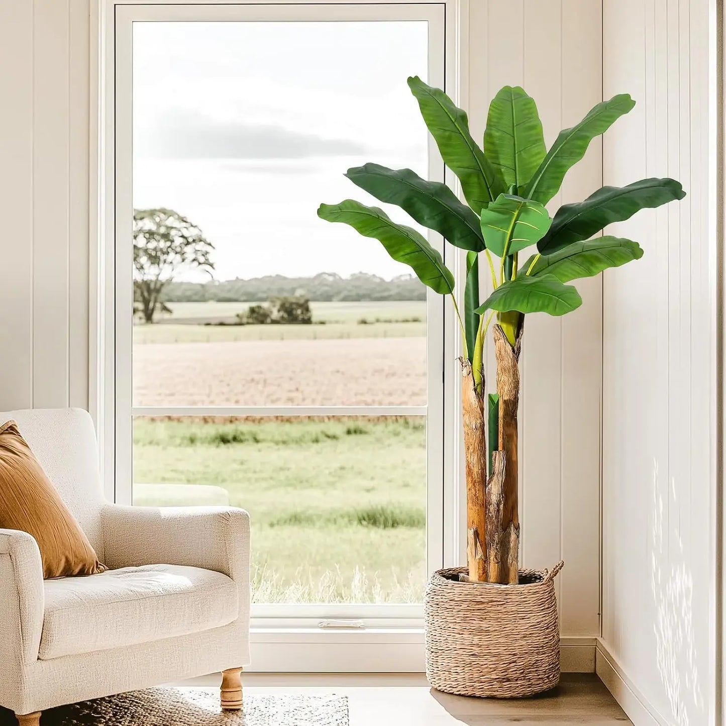 HiMISS Artificial Banana Tree Indoor Plant in Planter