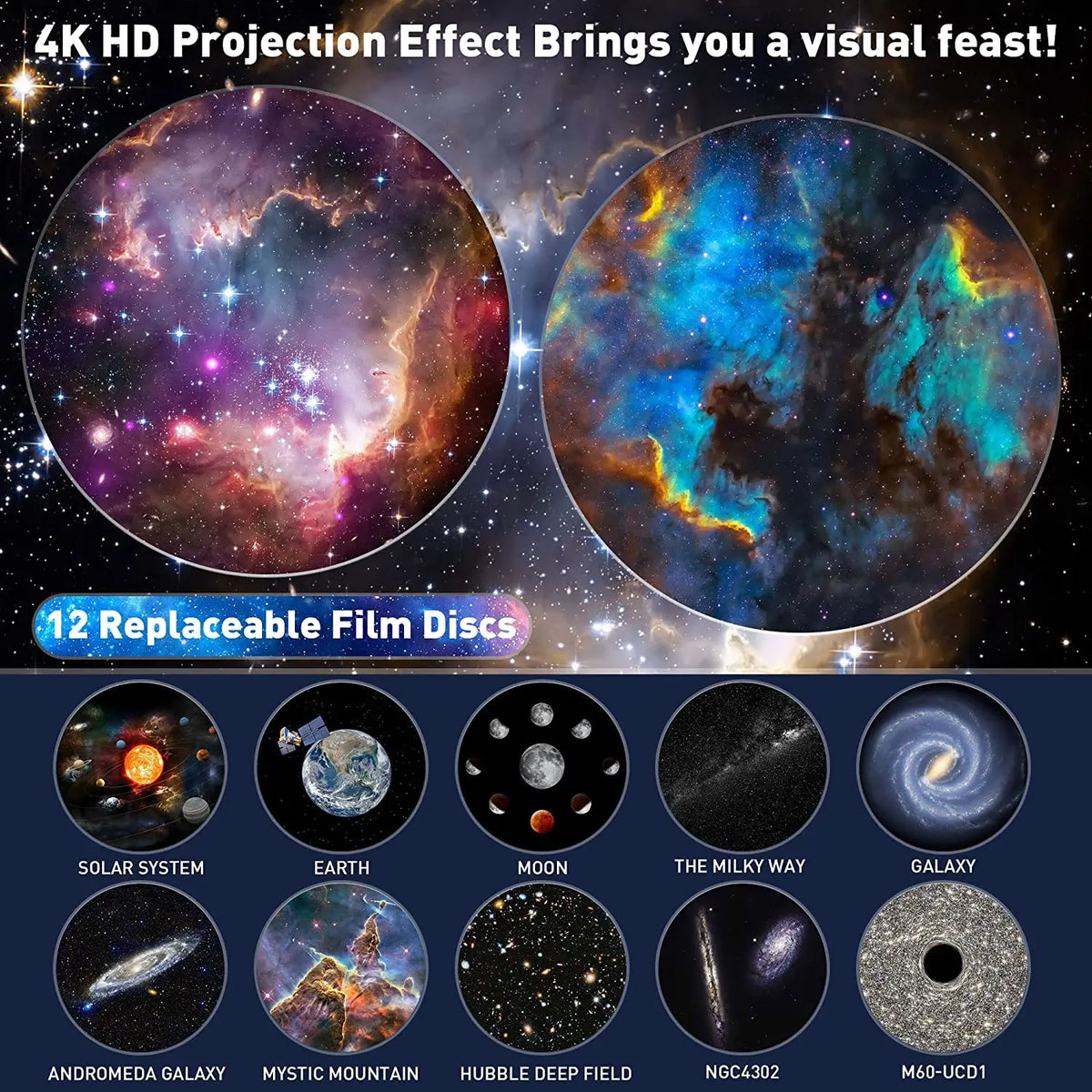 Aiopp 13 In 1 Planetarium Star Projector With Galaxy Effects