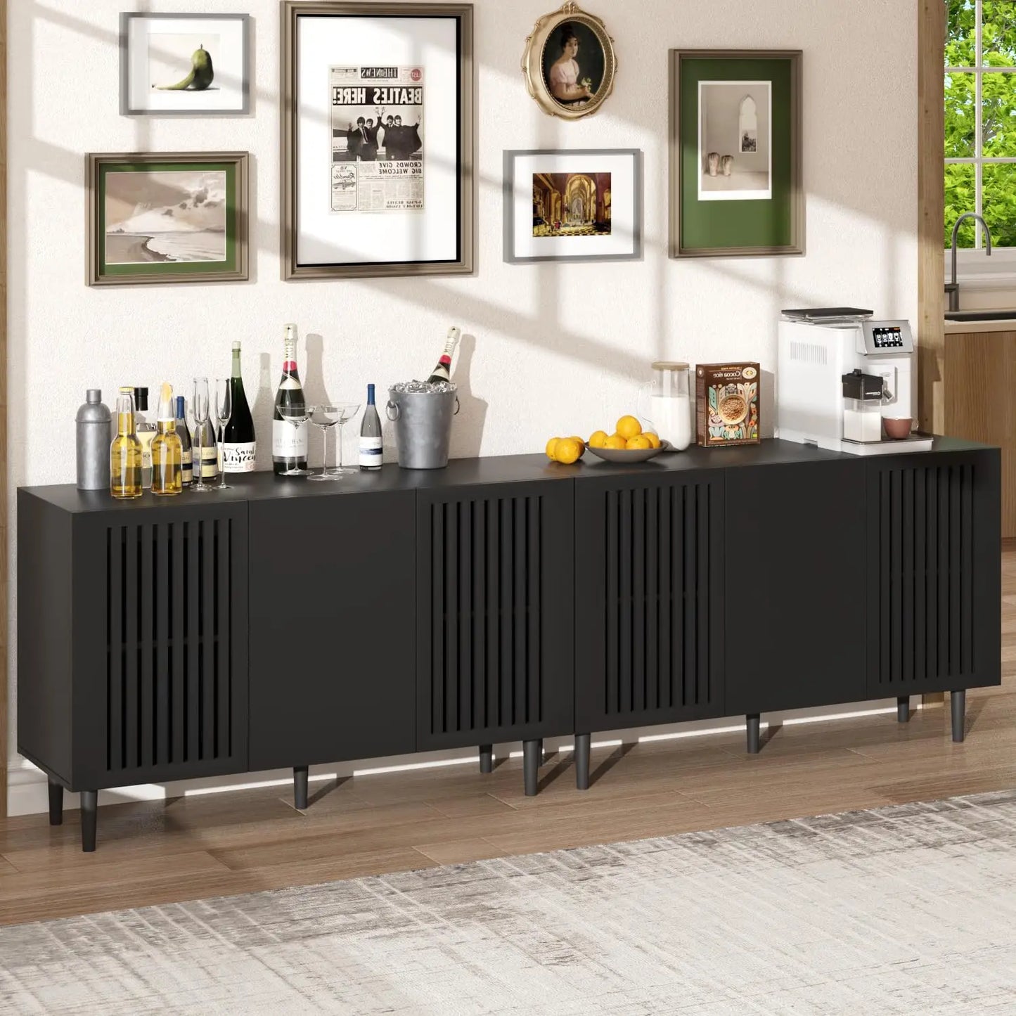 Storage Cabinet Freestanding Buffet With Adjustable Shelves