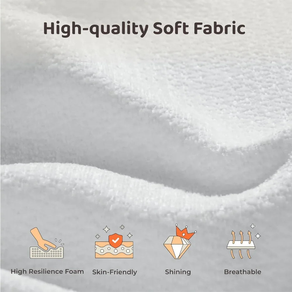 MOYU Cloud Upholstered Bed Frame With Headboard And Foam Platform