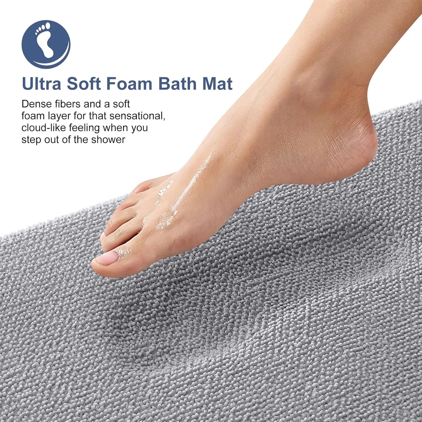 Thick Memory Foam Bath Rug Non Slip Absorbent Mat