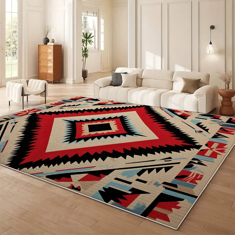 VIKAMA Moroccan Geometry Modern Area Rug For Living Room