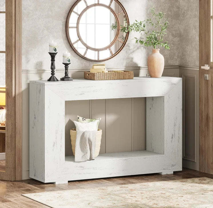 Tribesigns Farmhouse Console Table With Storage For Entryway And Living Room