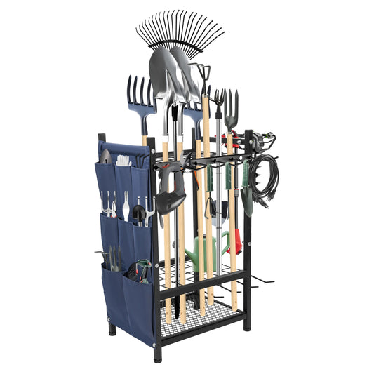 Heavy Duty Metal Garden Tool Storage Rack And Organizer