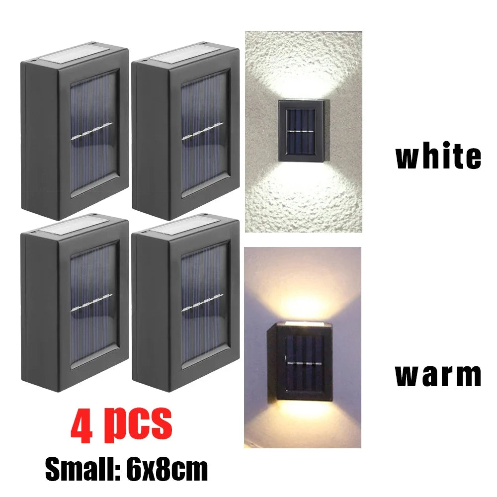 AlliLit Solar LED Wall Lights Outdoor Waterproof Garden