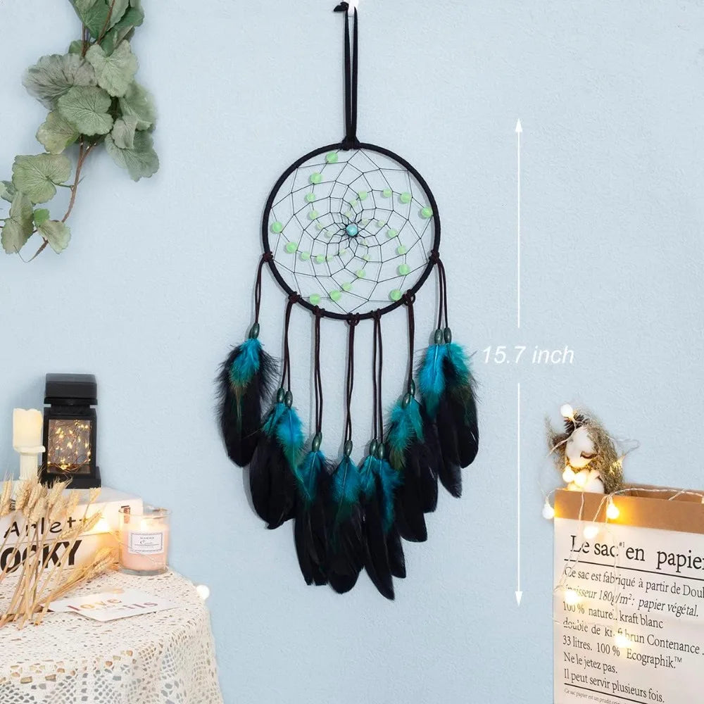 Luminous Beaded Dream Catcher Wall Hanging Decor for Bedroom