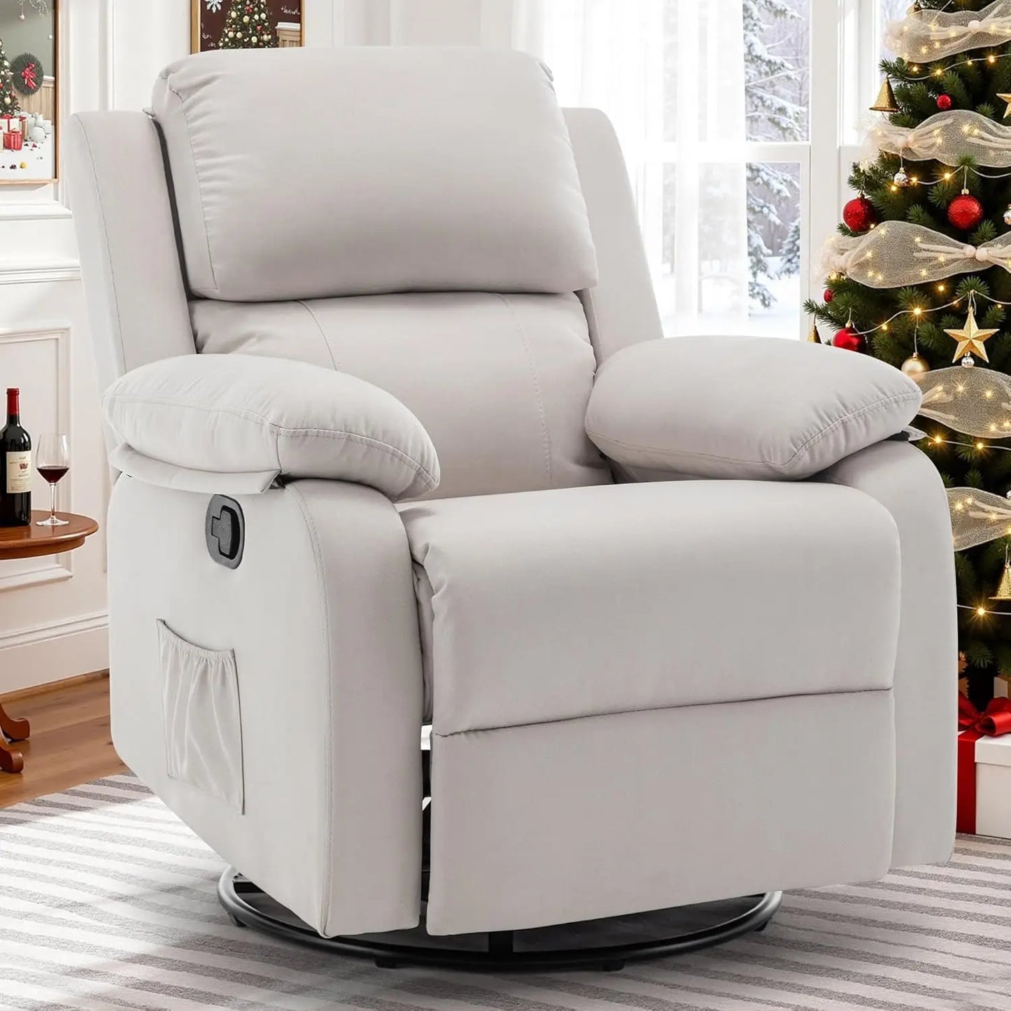 Chengwei Recliner Chair 360 Degree Swivel Rocker For Small Spaces