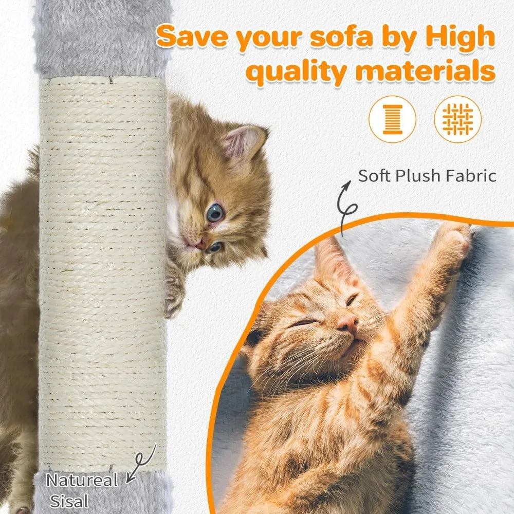 NBVCX Multi Level Cat Tree With Condos And Scratching Posts