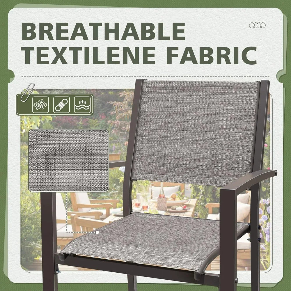 Flamaker Textilene Patio Chairs Set of 6