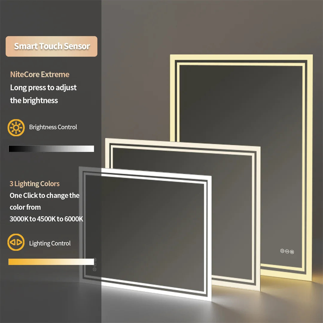 LUVODI Illuminate LED Frameless Backlit Bathroom Mirror Defog