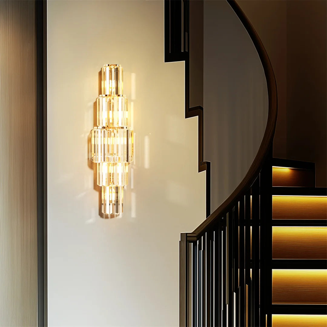 Crystal Wall Lamp 3 Layer Sconce Light With E14 LED