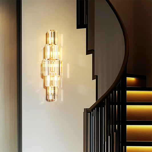 Crystal Wall Lamp 3 Layer Sconce Light With E14 LED