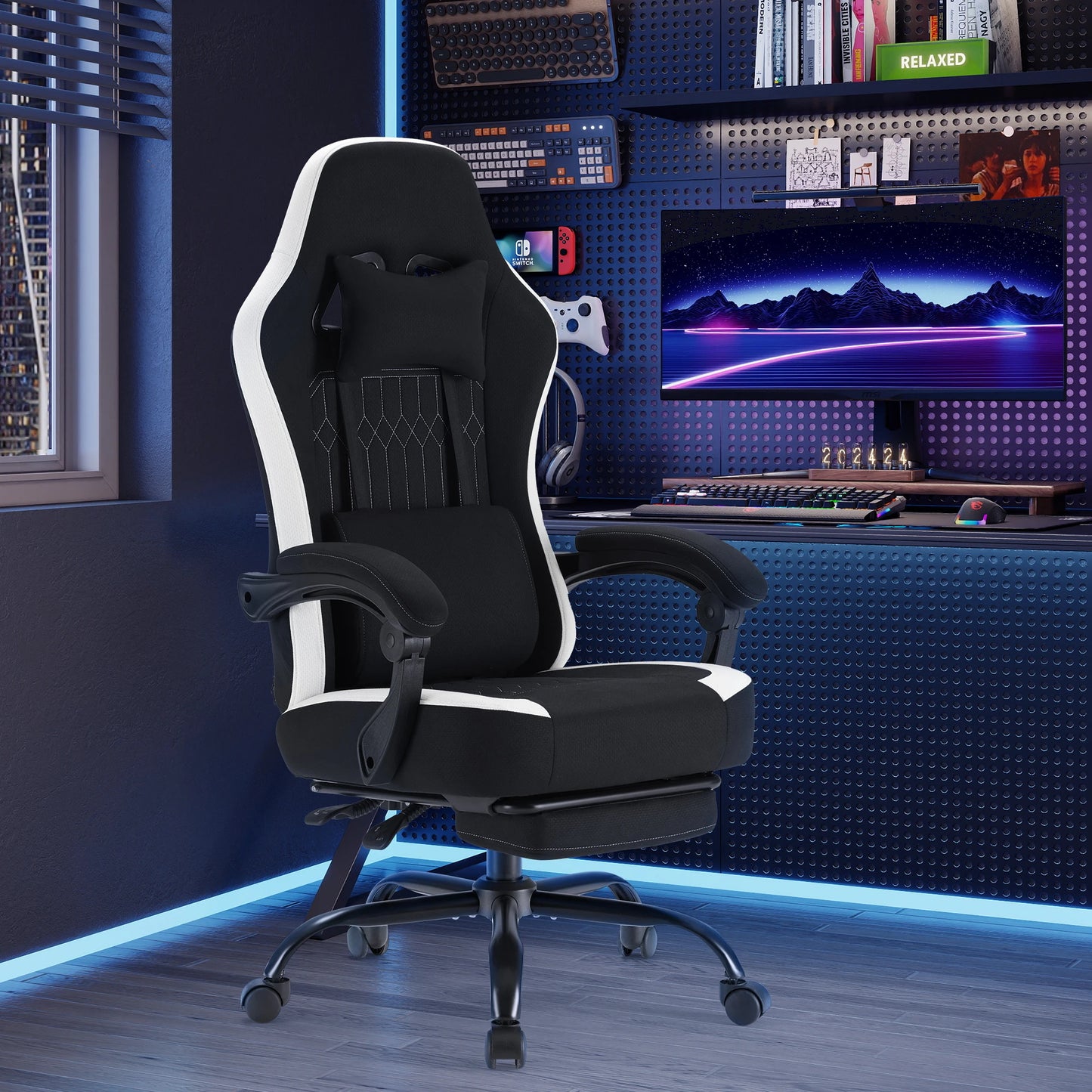 JHK Ergonomic Gaming Chair With Lumbar Support