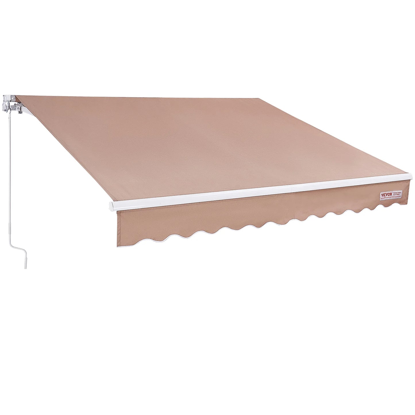 SucceBuy Manual Retractable Awning Sun Shade Water Resistant Polyester for Patio
