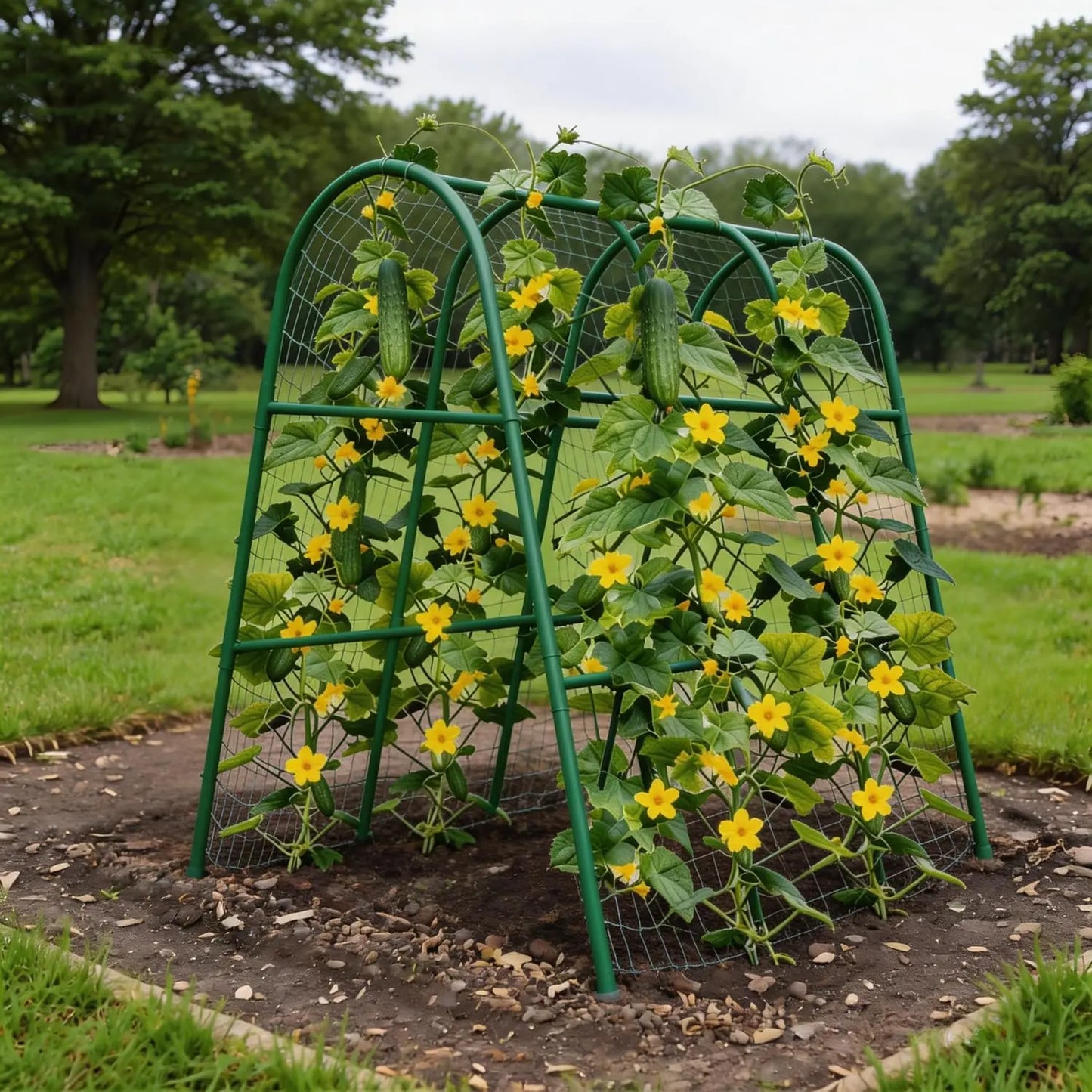 HiMISS Garden Arch Trellis For Raised Beds Plant Support