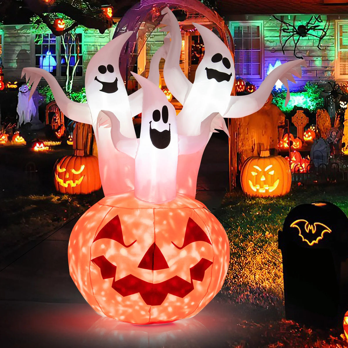 Lifezeal Halloween Outdoor Inflatable Yard Decoration With Led