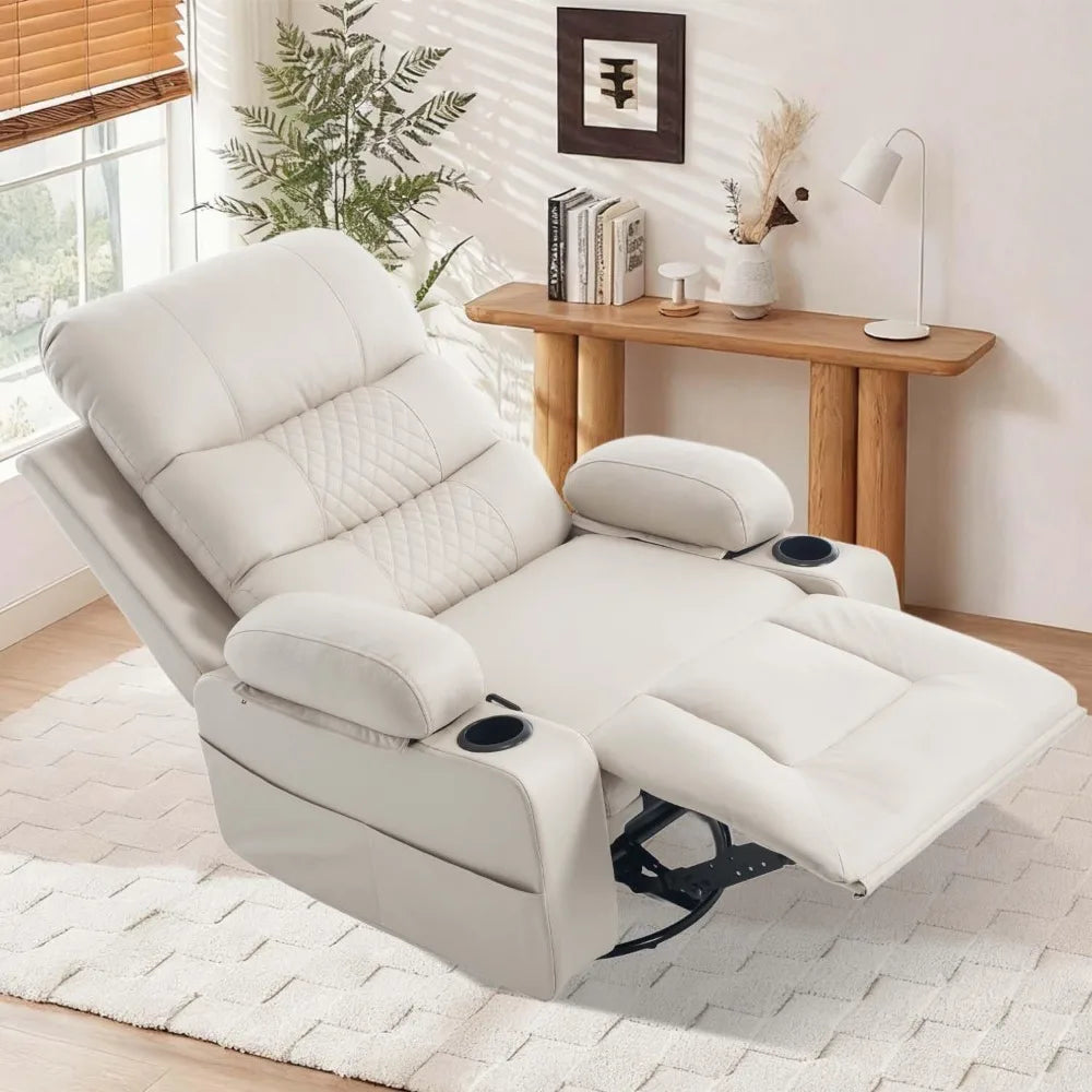 XIAOLANG Rocker Recliner Chair With Heat Massage Cup Holder