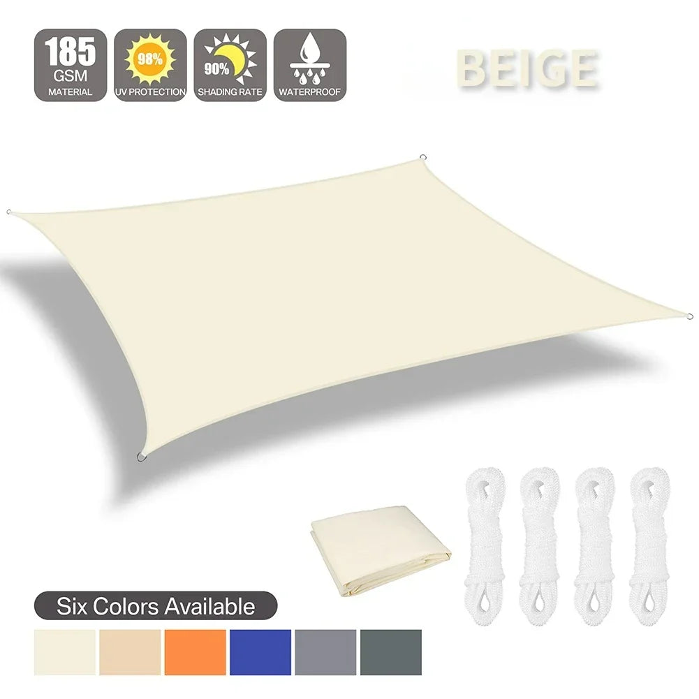 Waterproof Shade Sail Awning For Outdoor Garden Patio