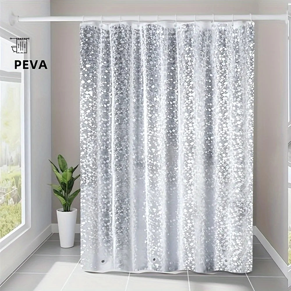 Pebble Pattern Shower Curtain Liner With Magnets Heavy Duty PEVA