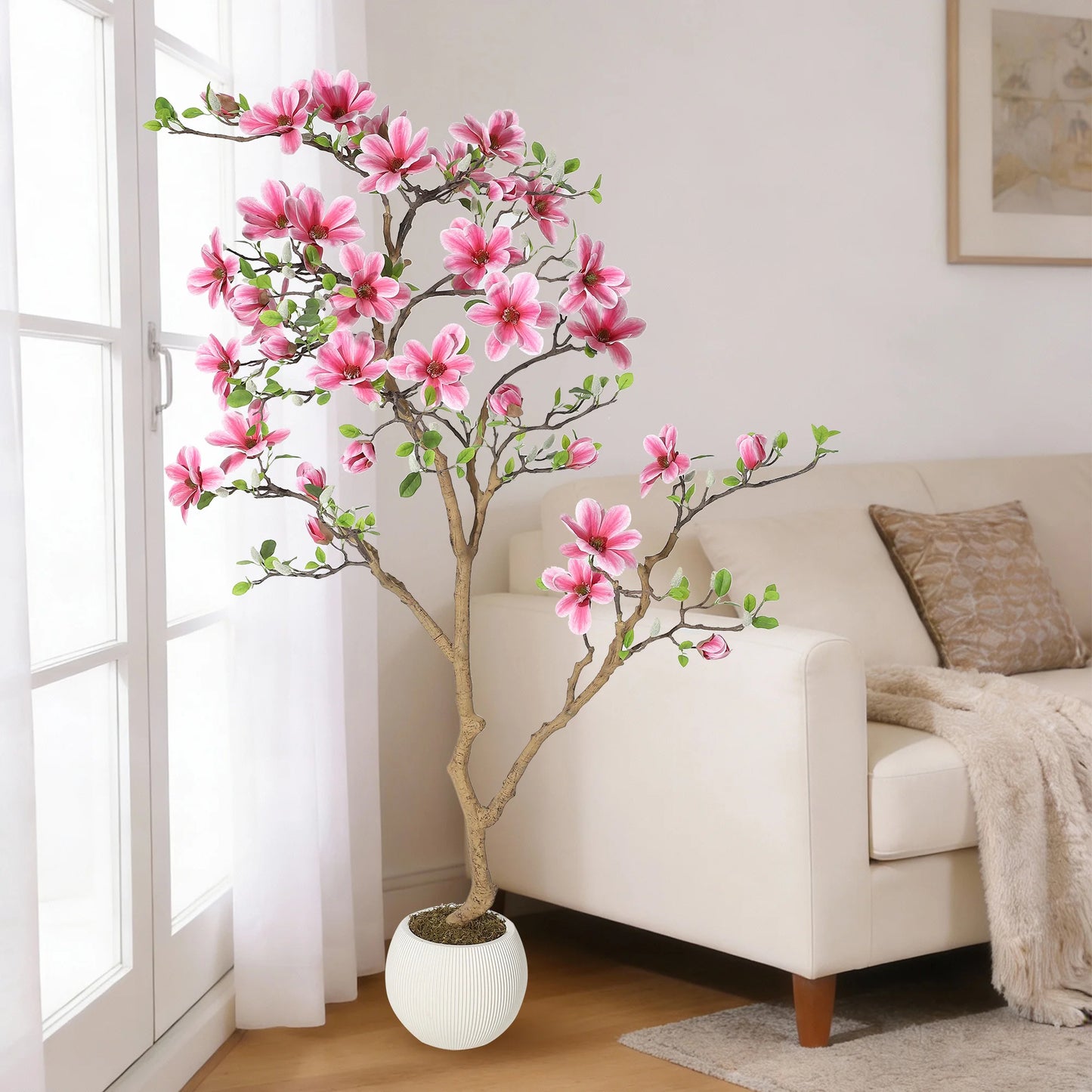 HiMISS Magnolia Artificial Tree For Home Decor In Pot