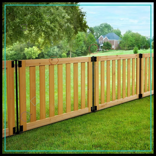 No Dig Wood Fence Kit For Dogs And Garden Border Panels