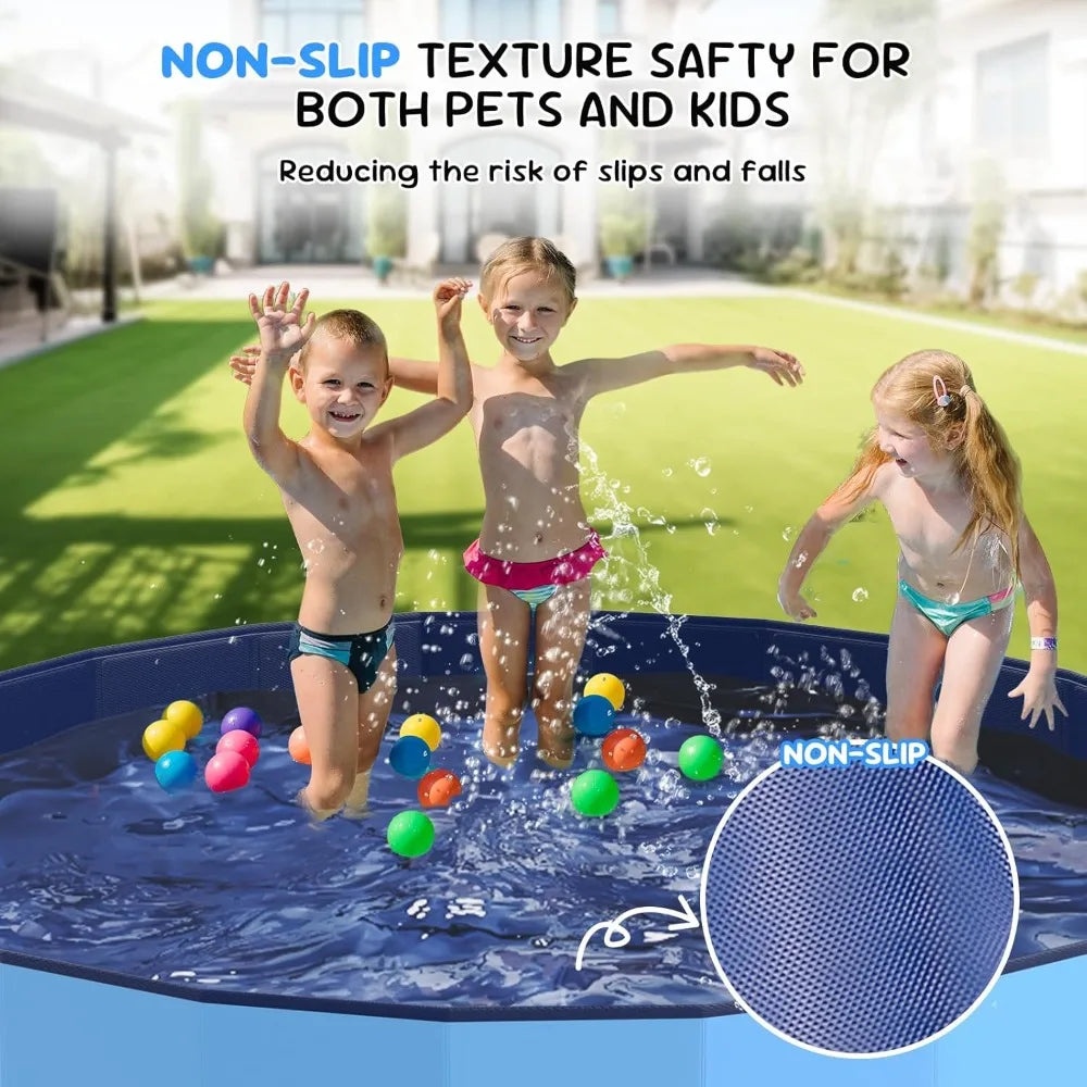 Foldable Dog Pool for Large Dogs Heavy Duty Non Slip Indoor Outdoor