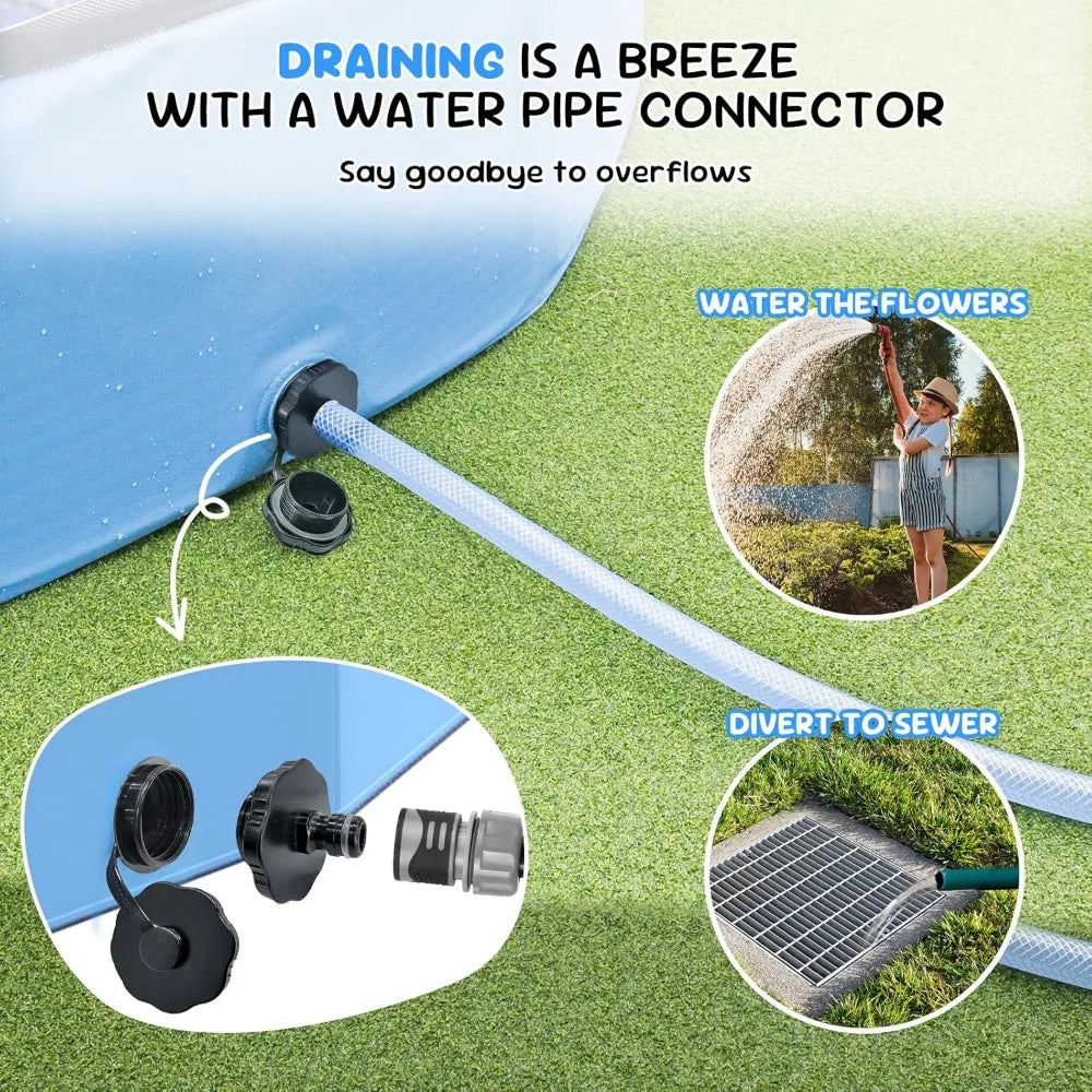 Foldable Dog Pool for Large Dogs Heavy Duty Non Slip Indoor Outdoor