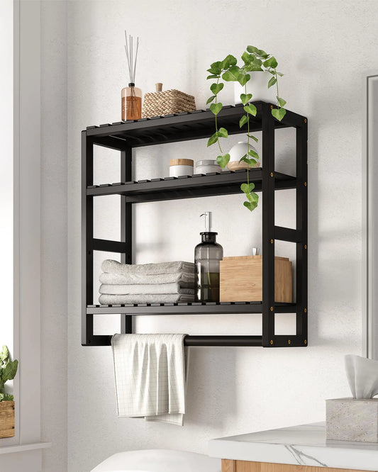 XIUWO Over The Toilet Storage Shelf 3 Tier Wall Mounted Organizer