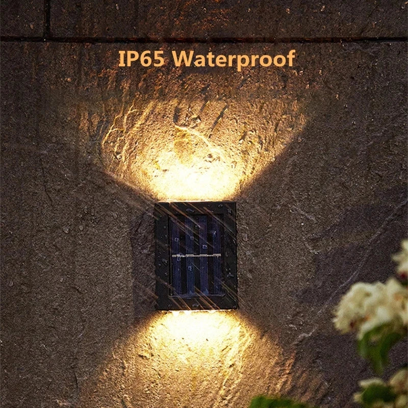 AlliLit Solar LED Wall Lights Outdoor Waterproof Garden