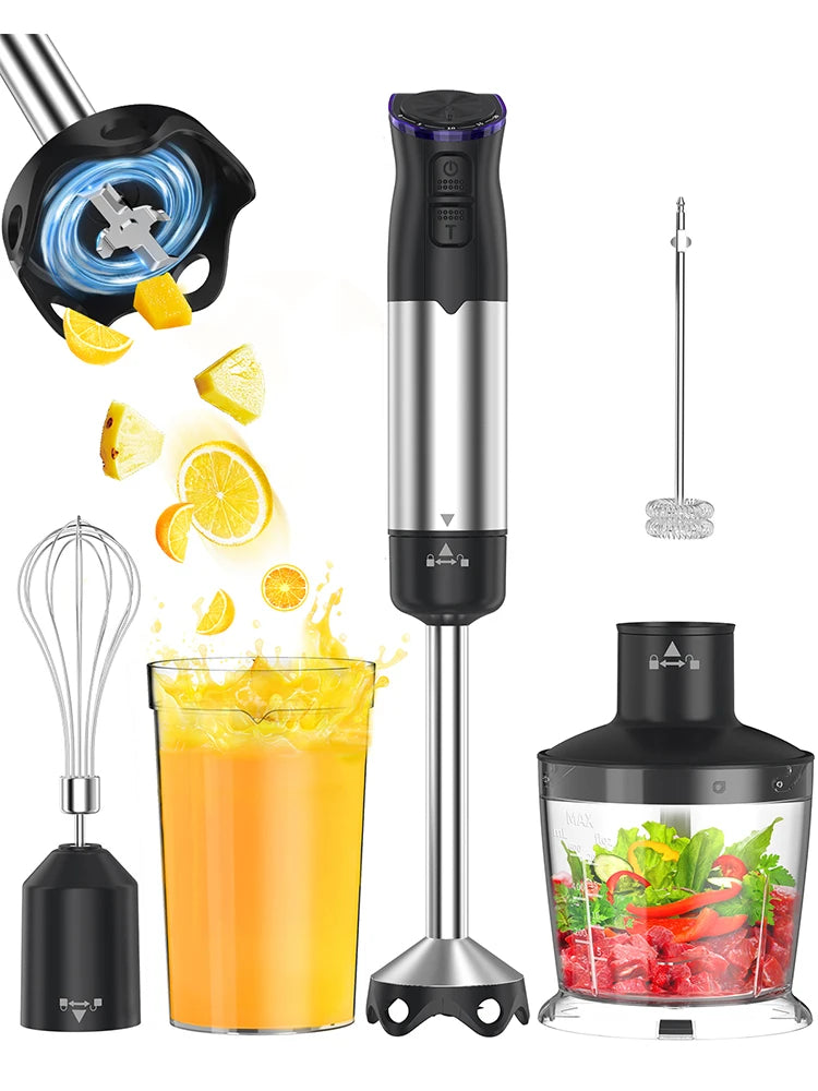 ZHIYU 1000W Immersion Hand Blender 5-in-1 Kitchen for Soups