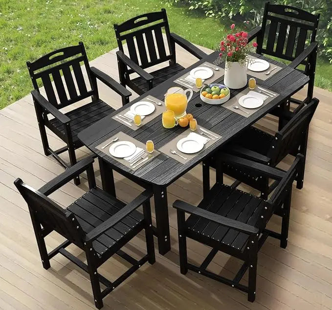 Outdoor 7 Piece Patio Dining Set All Weather Furniture